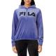 Fila Womens Velour Quarter Zip Hoodie (Marlin, Medium)