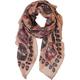 Humble Chic NY Sugar Skull Scarf - Long Oversized Lightweight Printed Shawl Wrap, Tan, Beige