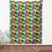 East Urban Home Colorful Fabric By The Yard, Abstract Art Pattern w/ Hand Drawn Textures Leaves & Curves In Vivid Colors | 36 W in | Wayfair