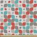 East Urban Home fab_37435_Retro Fabric By The Yard, Old Fashioned Style Abstract Mosaic Grid Inspired Floral Pattern Classical | 36 W in | Wayfair