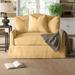 Accent Chair - Birch Lane™ Wendell Slipcovered Chair & a Half Cotton in Brown | 38 H x 52 W x 43 D in | Wayfair 390D84D97F7544B5984693D172D33778