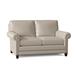 Bradington-Young Raylen 59.5" Genuine Leather Rolled Arm Loveseat Genuine Leather in Gray/Brown | 35.5 H x 59.5 W x 39 D in | Wayfair