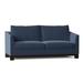 Poshbin 82" Square Arm Sofa in Blue/Brown | 40 H x 72 W x 39 D in | Wayfair 1037-KEYDEN-WAL-Standard