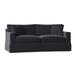 Sand & Stable™ McCall 85" Square Arm Slipcovered Sofa w/ Reversible Cushions Polyester/Other Performance Fabrics in Black | Wayfair