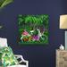 Bay Isle Home™ Tropical Floral Bike - Wrapped Canvas Painting Print Canvas in Green/Pink/White | 30 H x 30 W x 1.25 D in | Wayfair