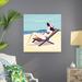 Highland Dunes South Beach Sunbather II by Omar Escalante - Wrapped Canvas Graphic Art Print Canvas in White | 36 H x 36 W x 1.25 D in | Wayfair