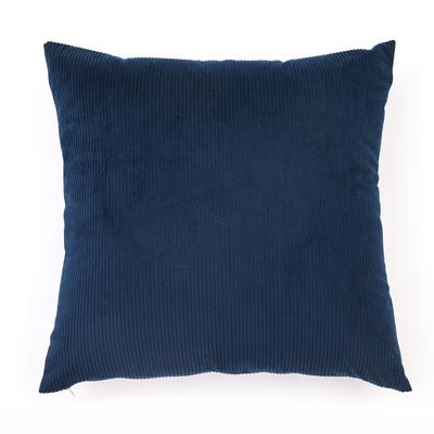 Solid Ribbed Toss Pillow by Evergrace Home in Navy (Size 18" X 18")