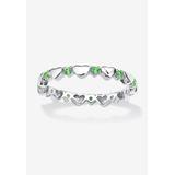 Women's Simulated Birthstone Heart Eternity Ring by PalmBeach Jewelry in August (Size 9)