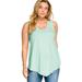 Plus Size Women's V-Neck Pointed Front Tank by ellos in Antique Mint (Size 14/16)