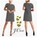 J. Crew Dresses | J. Crew Black Gold Metallic Heart Print Shift Short Sleeve Dress Size 6 | Color: Black/Gold | Size: 6