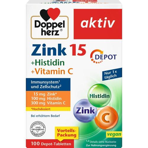 Doppelherz Zink 15 mg+Histidin+Vit.C Depot aktiv 100 St Tabletten