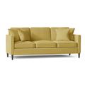 Langley Street® Del Lago 88.5" Square Arm Sofa Faux Leather/Polyester in Red | 38.5 H x 88.5 W x 37.5 D in | Wayfair