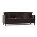 Langley Street® Del Lago 88.5" Square Arm Sofa Faux Leather/Polyester in Brown | 38.5 H x 88.5 W x 37.5 D in | Wayfair