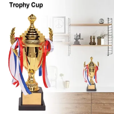 Trophée de Coupe de Football Plaqué Or Souvenir Fournitures de Compétitions de Réunion Sportive