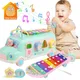 Jouets de bus musical pour enfants piano xylophone belles perles blocs de tri apprentissage des