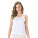 Plus Size Women's Lace-Trim Camisole by Comfort Choice in White (Size 38/40)