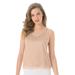 Plus Size Women's Lace-Trim Camisole by Comfort Choice in Nude (Size 18/20)