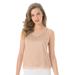 Plus Size Women's Lace-Trim Camisole by Comfort Choice in Nude (Size 22/24)