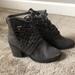 Free People Shoes | Free People Carrera Heeled Bootie - Leather | Color: Black/Gray | Size: 10