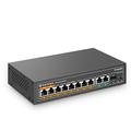 MokerLink 11 Port Gigabit PoE Switch with 8 PoE+ Port, 2 Gigabit Uplink, 1 SFP Port, 120W AI Detection, Qos, Fanless Metal Plug & Play Network Switch