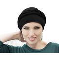 Asha Hijab Turbans for Women Silk Turban Underscarf Multifunctional Hijabs Caps Underscarves (Black)