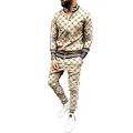 Crazynekos Men Jogger Tracksuit Casual Pants Jacket Sweatsuit Hip Hop Sweatshirt Thin Set (Suit (Pant&Jacket?,2XL=US L)