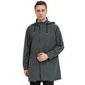 Orolay Men's Windbreaker Light Hooded Packable Outdoor Anoraks Jacket Grey M