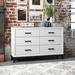 Latitude Run® Keaunte 6 Drawer 58" W Double Dresser Wood in White | 37 H x 58 W x 16 D in | Wayfair 9B4DAF253D354E0A86C4F332C3FD1F31