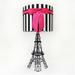 Zoomie Kids Hinsdale 25" Black Table Lamp Metal/Fabric in Pink | 24.5 H x 12 W x 12 D in | Wayfair ZMIE6526 44380391