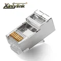 Xintylink – connecteur rj45 cat5e câble ethernet mâle rg rj 45 stp prise jack blindée keystone