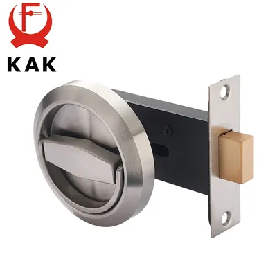 KAK – serrure de porte extérieure mécanique, avec poignée en acier inoxydable, Invisible, sans clé,