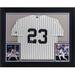 Don Mattingly New York Yankees Deluxe Framed Autographed White Majestic Cooperstown Collection Replica Jersey with "Hitman" Inscription