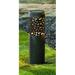 Luxen Home Gray Low Voltage Solar Powered Integrated LED Metal Bollard Light Metal | 17.72 H x 5.12 W x 5.12 D in | Wayfair WHSL1048