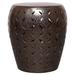 Longshore Tides Pleasanton Ceramic Garden Stool Ceramic in Gray/Brown | 22 H x 19.5 W x 18 D in | Wayfair 8716FF54C5C246EEB3E297A811CB3DE6