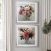 Red Barrel Studio® Peony Magic I - 2 Piece Picture Frame Graphic Art Print Set Paper in Green/Pink | 34.5 H x 69 W x 1.5 D in | Wayfair