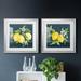August Grove® Blue Lemon Squeeze I - 2 Piece Graphic Art Set Paper, Solid Wood in Black | 17.5 H x 35 W x 1.5 D in | Wayfair