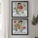 The Holiday Aisle® Winter Wishes Snowman - 2 Piece Painting Print Set Canvas, Solid Wood in Brown/Green/Red | 26.5 H x 53 W x 1.5 D in | Wayfair