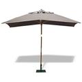 JATI Umbra 3m x 2m Rectangular Garden Parasol with Cover (Taupe) - Oblong, Double-Pulley, 2-Part Pole