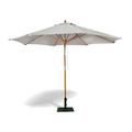 JATI Umbra 3.5m Wooden Garden Parasol with Cover (Grey) - Octagonal | Double-Pulley | 2-Part Pole