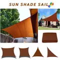 Voile d'ombrage solaire imperméable marron toutes tailles carré rectangle triangle terrasse de