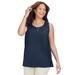 Plus Size Women's The Timeless Tank by Catherines in Navy (Size 0X)
