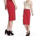 Anthropologie Skirts | Anthropolgie Maeve Textured Pencil Skirt | Color: Pink/Red | Size: M