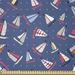 East Urban Home Ambesonne Sailing Fabric By The Yard, Doodle Of Colorful Sailboats Polka Dots Summer Repetition, Square | 36 W in | Wayfair