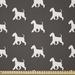 East Urban Home Dog Lover Fabric By The Yard, Silhouettes Of Adult Silhouette Schnauzers Repeating Pattern Animal Theme in White | 36 W in | Wayfair