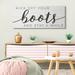 Stupell Industries Rustic Kick off Your Boots Welcome Sign by Daphne Polselli - Graphic Art Print Canvas/ in White | 40 H x 17 W x 1.5 D in | Wayfair