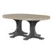 Ebern Designs Karri Oval 36.25" Outdoor Table Plastic in Gray/Black | 36.25 H x 72.5 W x 48 D in | Wayfair 29C3A9DA3BFA4921A251EBFA885E0061