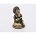 Bungalow Rose Small Ganesh Figurine. Hand Crafted On Brass w/ Silver Patina & 1 Inch Tall Metal in Yellow | 1 H x 0.5 W x 0.5 D in | Wayfair