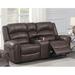 Steelside™ Meadowvale 78" Reclining Loveseat Faux Leather in Brown | 41 H x 78 W x 39 D in | Wayfair F24CADC5F5B745F6A0BB810EB679A1D7