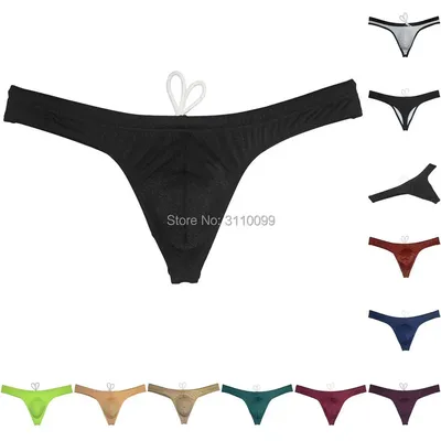 Mini maillot de bain en T pour homme maillot de bain confortable bikini solide string en poudre