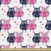 East Urban Home Ambesonne Owl Fabric By The Yard, Valentines Animals Lovebirds Boy & Girl Bird Motifs On Plain Backdrop | 58" W x 72" L | Wayfair